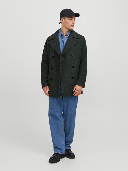 Trench Jprblukane Herringbone Wool Peacoat Jack&Jones