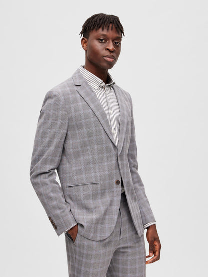 Giacca Blazerselected Homme Slimliam Grey/Blue Check Blz Flex B Selected