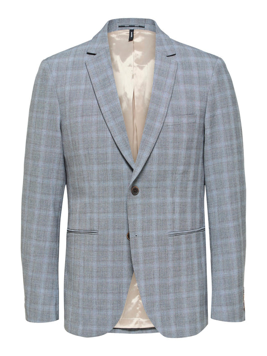 Giacca Blazerselected Homme Slimliam Grey/Blue Check Blz Flex B Selected