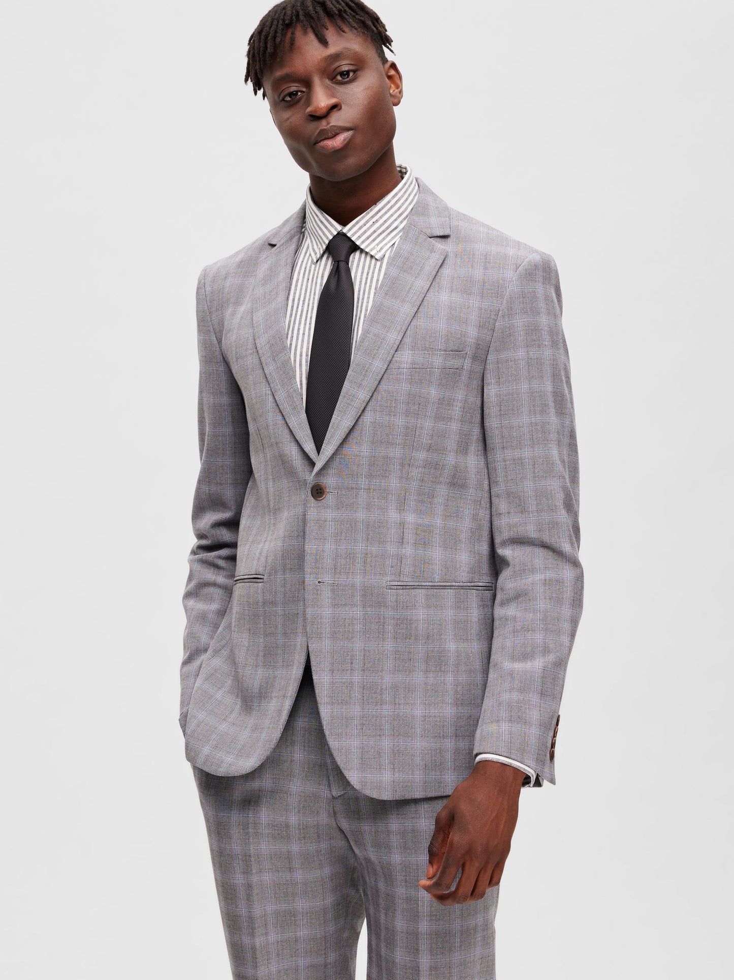 Giacca Blazerselected Homme Slimliam Grey/Blue Check Blz Flex B Selected