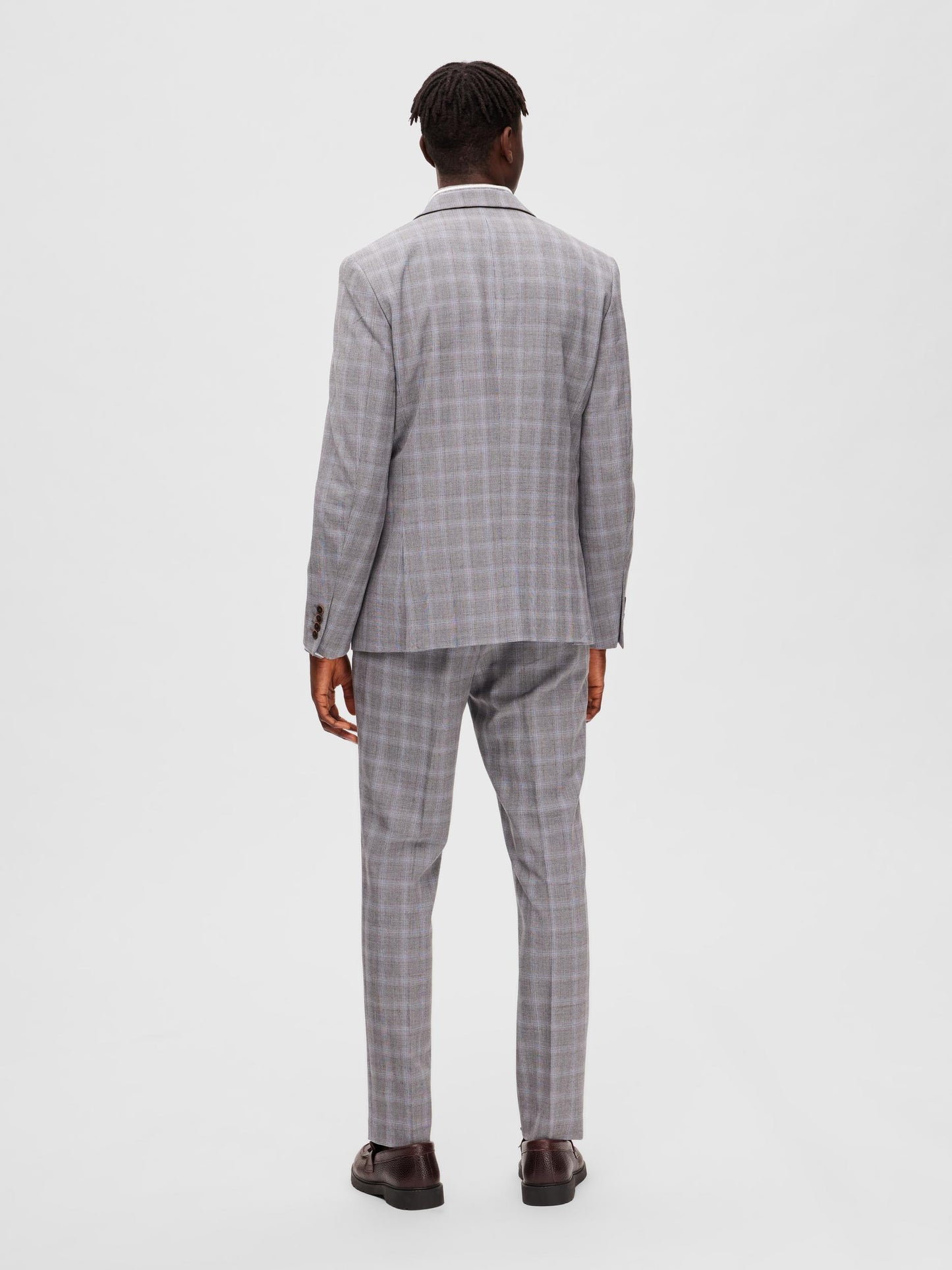 Giacca Blazerselected Homme Slimliam Grey/Blue Check Blz Flex B Selected