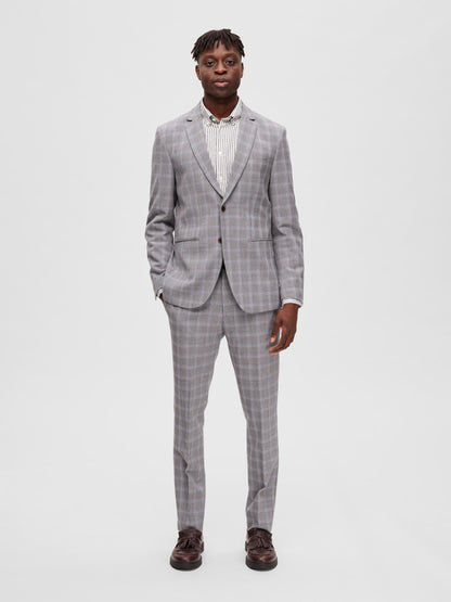 Giacca Blazerselected Homme Slimliam Grey/Blue Check Blz Flex B Selected