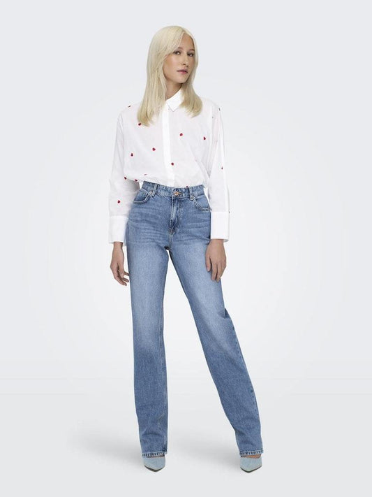 Only - Camicia - Donna | onlnew lina grace ls emb shirt noos wvn