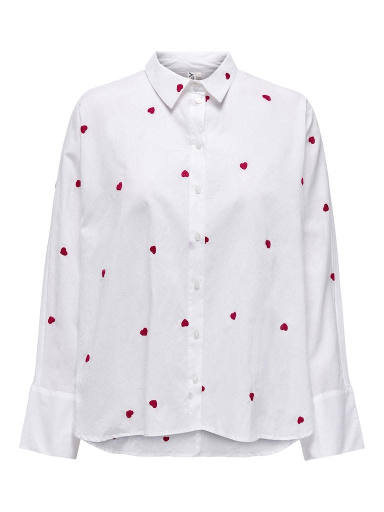 Camicia - Only Onlnew Lina Grace Ls Emb Shirt Noos Wvn