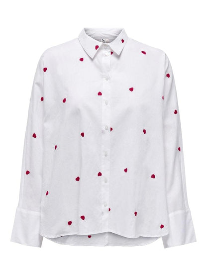 Camicia - Only Onlnew Lina Grace Ls Emb Shirt Noos Wvn