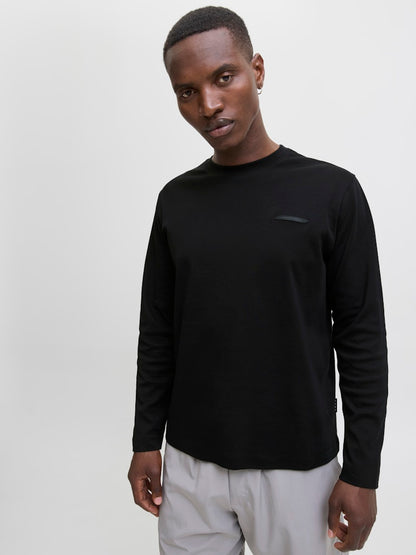 JACK&JONES - Tshirt manica lunga - Uomo | JCOFUSION INTERLOCK TEE LS CREW NECK