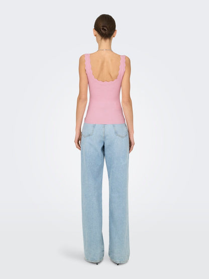 JDY - Canotta - Donna | jdynanna s/l scallop edge top knt noos