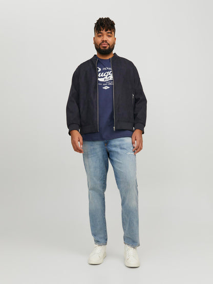 Giubbotto Jack & Jones Plus Jjerocky Faux Suede Bomber Pls Jack&Jones