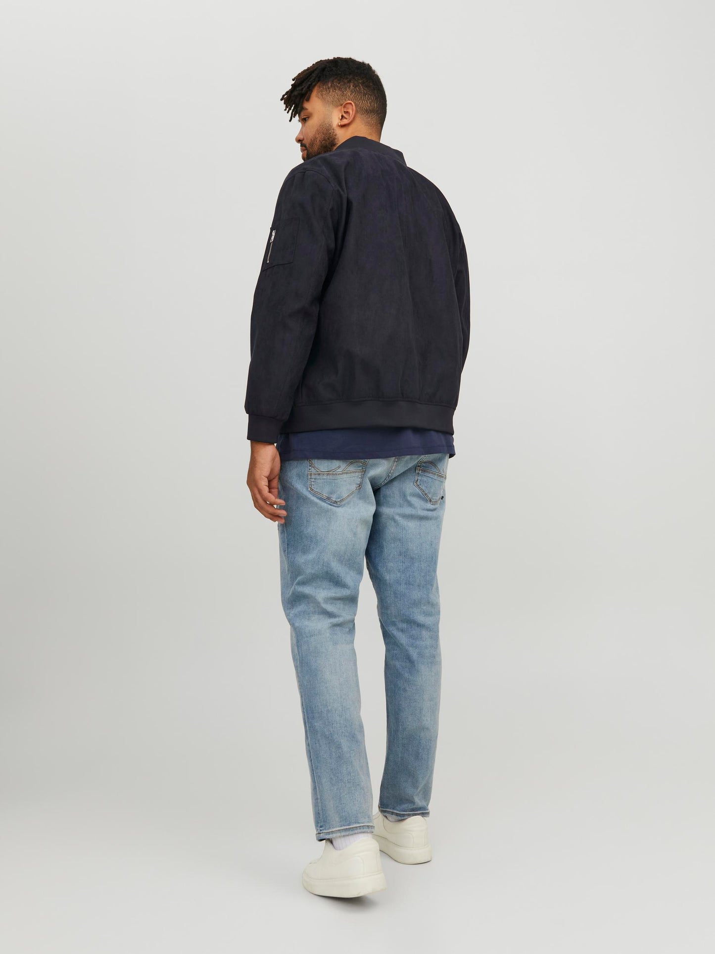 Giubbotto Jack & Jones Plus Jjerocky Faux Suede Bomber Pls Jack&Jones