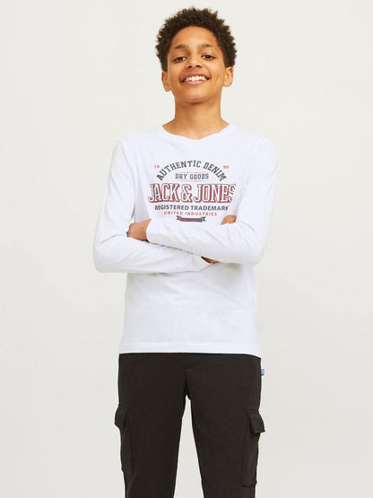 T-SHIRT - JJJUNIOR JJELOGO TEE LS O-NECK 2 COL NOOS JNR