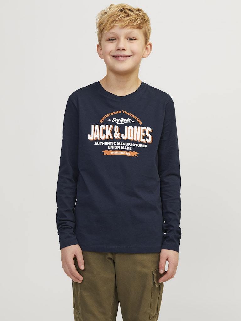 T-SHIRT - JJJUNIOR JJELOGO TEE LS O-NECK 2 COL SN MNI