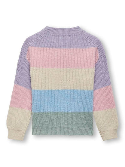 PULLOVER - ONLY KIDS KMGSANDY L/S STRIPE PULLOVER KNT