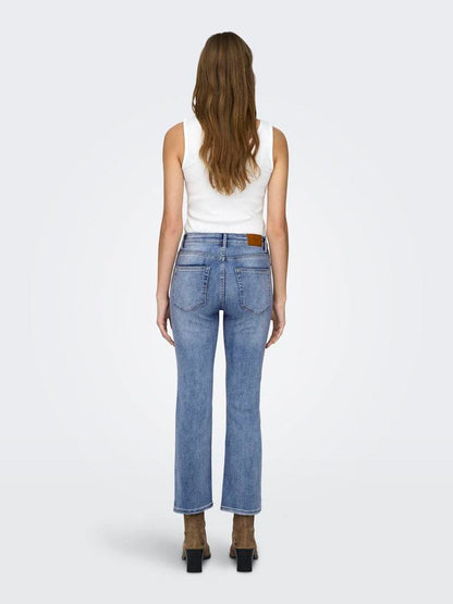Jeans - Only Onlkenya Mid Crop Ank Swt Flare Tai566