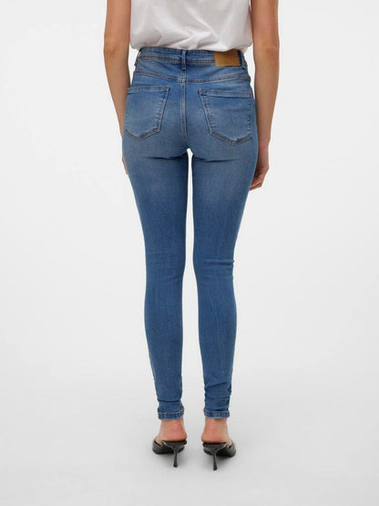 JEANS - VERO MODA VMTANYA MR S PIPING JEANS VI349 GA NOOS