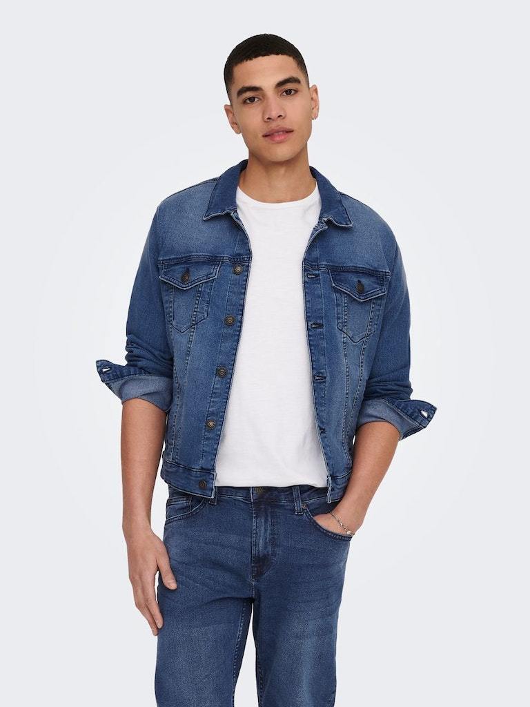 GIUBBOTTO/JEANS - ONLY & SONS ONSCOIN MID. BLUE 4333 JACKET NOOS