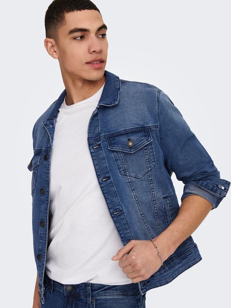 GIUBBOTTO/JEANS - ONLY & SONS ONSCOIN MID. BLUE 4333 JACKET NOOS