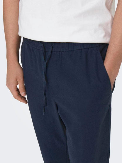 PANTALONE - ONLY & SONS ONSLINUS CROP 0007 COT LIN PNT NOOS