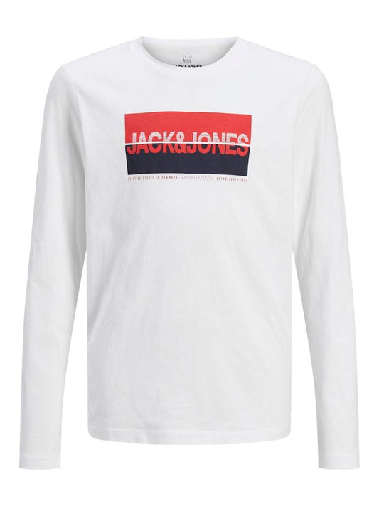 T-SHIRT - JJJUNIOR JJNOLAN TEE LS CREW NECK MNI