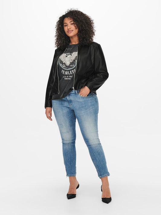 Only Carmakoma - Giubbotto - Donna curvy | carsaramy faux leather jacket otw