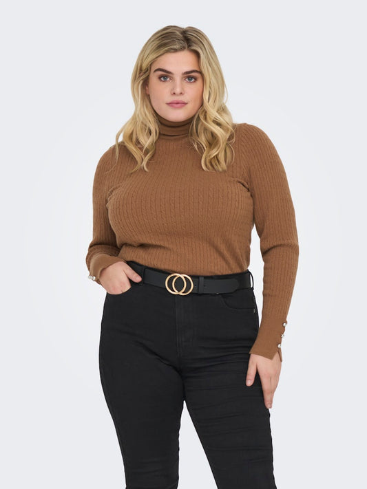 Only Carmakoma - Pullover - Donna curvy | carlorelai ls cable rollneck knt