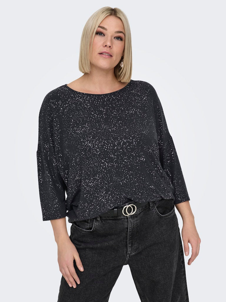 Only Carmakoma - Blusa - Donna curvy | carfoila 3/4 o-neck top jrs bf