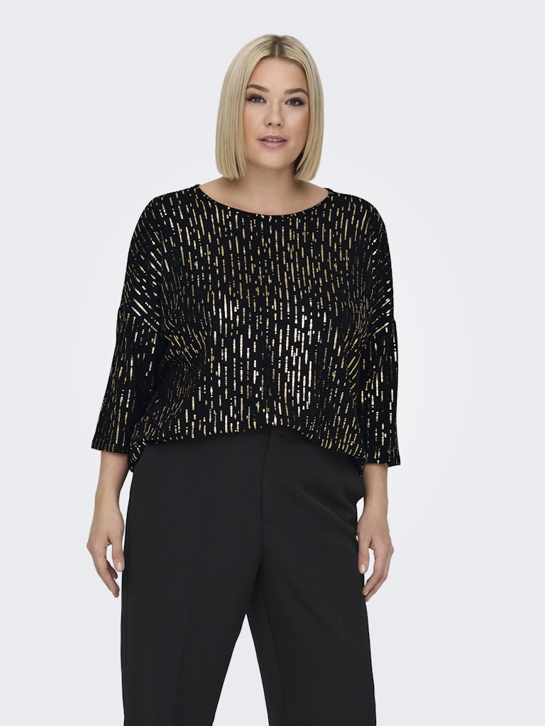 Only Carmakoma - Blusa - Donna curvy | carfoila 3/4 o-neck top jrs bf