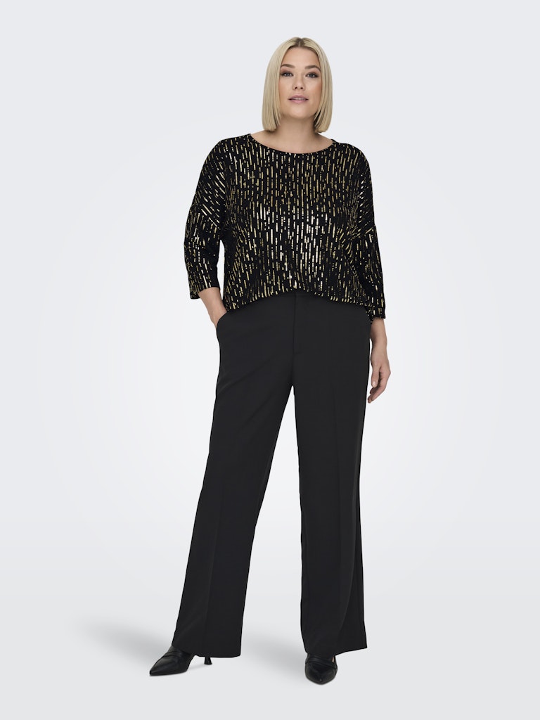 Only Carmakoma - Blusa - Donna curvy | carfoila 3/4 o-neck top jrs bf