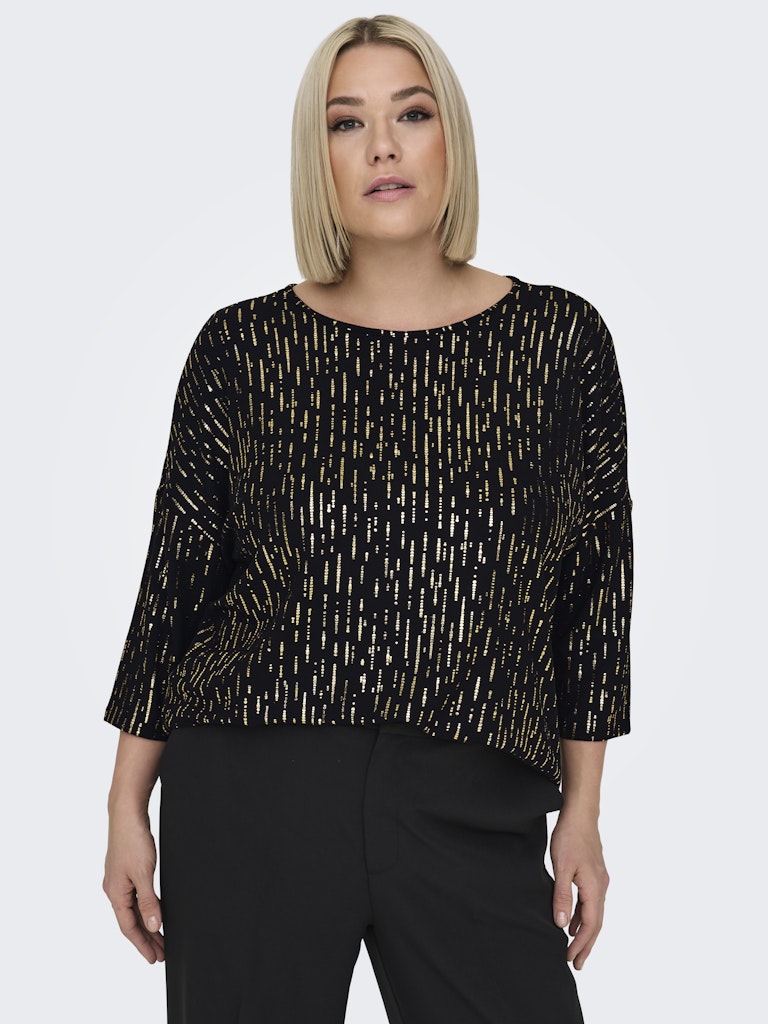 Only Carmakoma - Blusa - Donna curvy | carfoila 3/4 o-neck top jrs bf