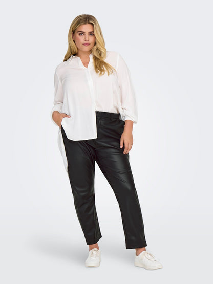 Only Carmakoma - Pantalone - Donna curvy | carmiri life mw faux lea cigarette pnt