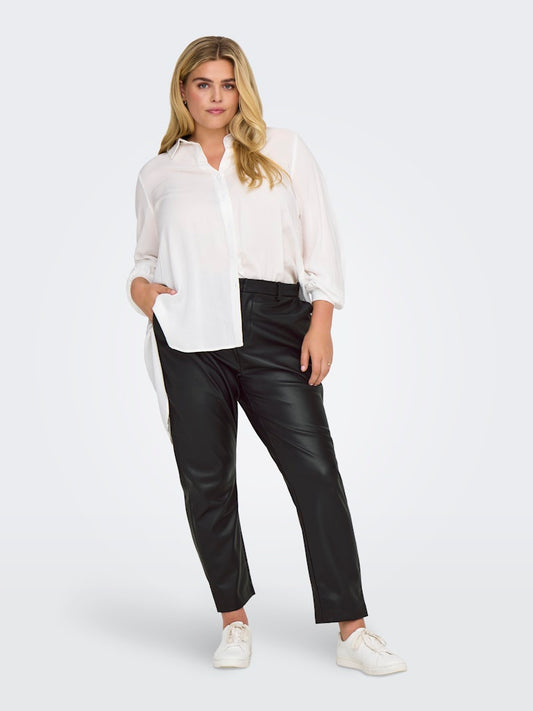 Only Carmakoma - Pantalone - Donna curvy | carmiri life mw faux lea cigarette pnt