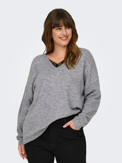 Only Carmakoma - Pullover - Donna curvy | carmanifesta ls revers.pullover knt bf