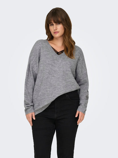 Only Carmakoma - Pullover - Donna curvy | carmanifesta ls revers.pullover knt bf