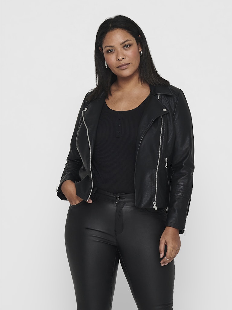 Only Carmakoma - Giacca - Donna curvy | caremmy faux leather biker noos