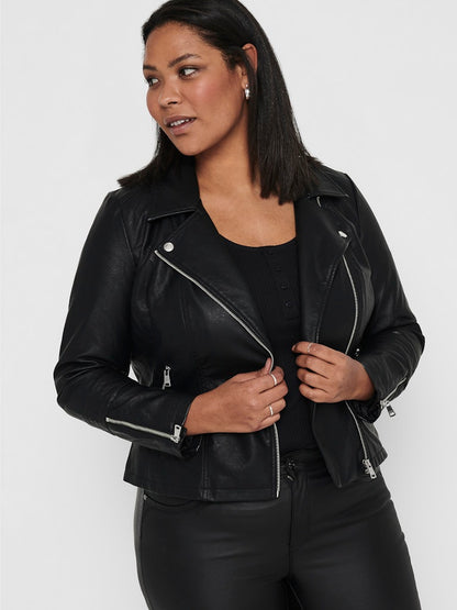 Only Carmakoma - Giacca - Donna curvy | caremmy faux leather biker noos