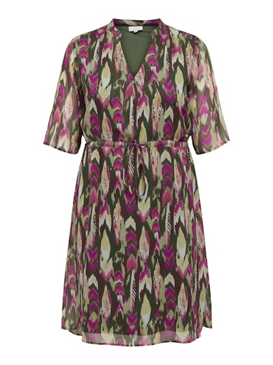 Only Carmakoma - Vestito - Donna curvy | caraugustina life 3/4 v-neck knee dress