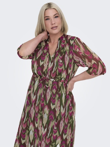 Only Carmakoma - Vestito - Donna curvy | caraugustina life 3/4 v-neck knee dress