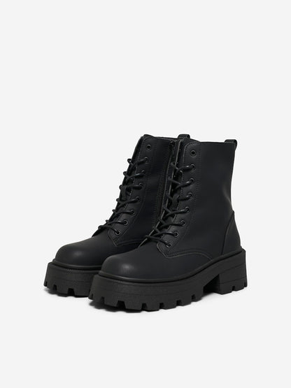 Only shoes - Stivali - Donna | onlbanyu-3 pu monochrome lace boot noos