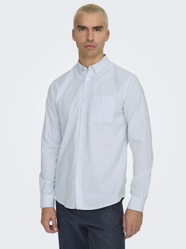 Only&Sons - Camicia uomo | onsalvaro slim ls oxford stripe shirt