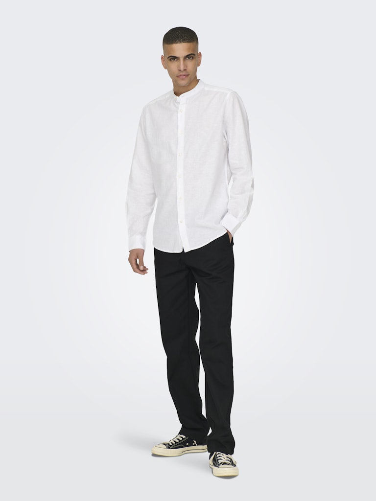 Only & Sons - Uomo - Camicia | onscaiden ls solid linen mao shirt noos