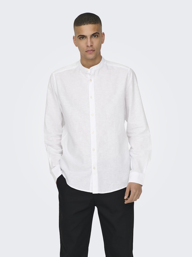 Only & Sons - Uomo - Camicia | onscaiden ls solid linen mao shirt noos