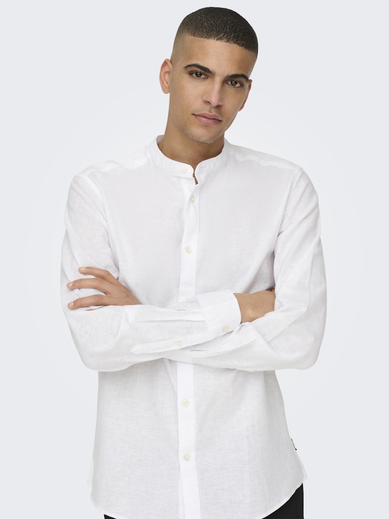Only & Sons - Uomo - Camicia | onscaiden ls solid linen mao shirt noos