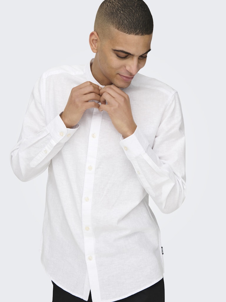 Only & Sons - Uomo - Camicia | onscaiden ls solid linen mao shirt noos