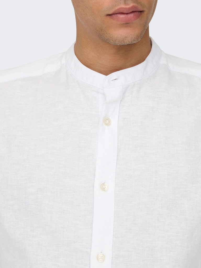 Only & Sons - Uomo - Camicia | onscaiden ls solid linen mao shirt noos