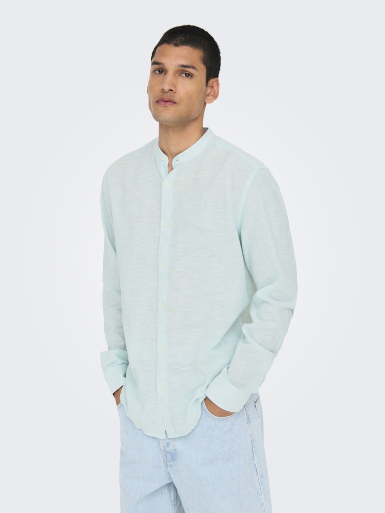 Only & Sons - Uomo - Camicia | onscaiden ls solid linen mao shirt noos