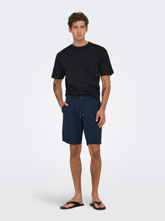 Only & Sons - Bermuda - Uomo | onsleo life 0009 seersucker shorts noos