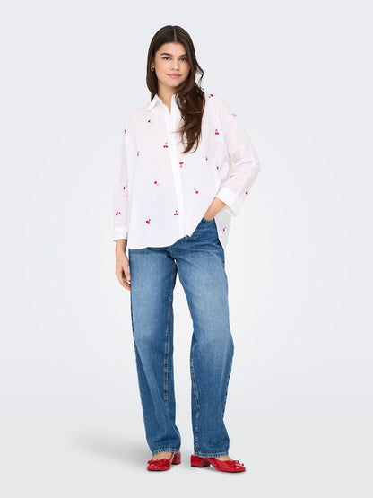 Only - Camicia - Donna | onlnew lina grace ls emb shirt noos wvn