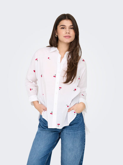 Only - Camicia - Donna | onlnew lina grace ls emb shirt noos wvn