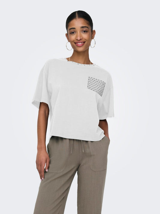 Only - T-shirt - Donna | onlterza s/s o-neck top box jrs