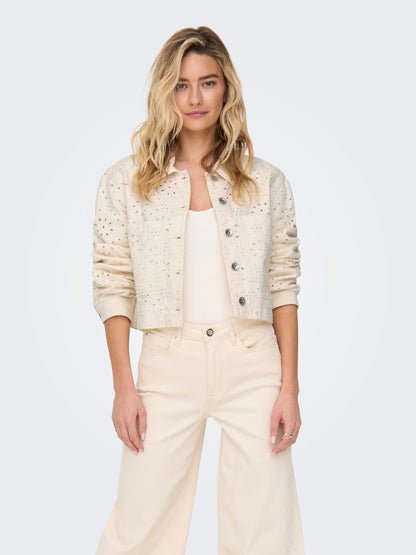 Only - Giubbino - Donna | onlelsa short crochet jacket otw
