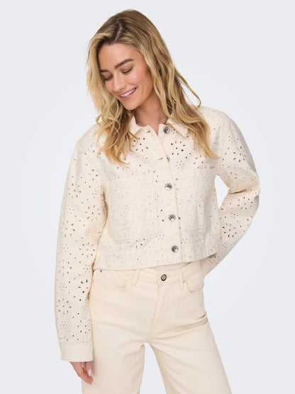 Only - Giubbino - Donna | onlelsa short crochet jacket otw